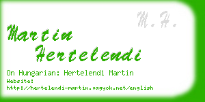 martin hertelendi business card